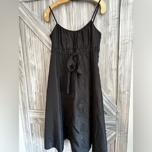 Banana Republic 100% Silk Chocolate Brown Eyelet Midi Dress